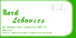 mark lebovics business card